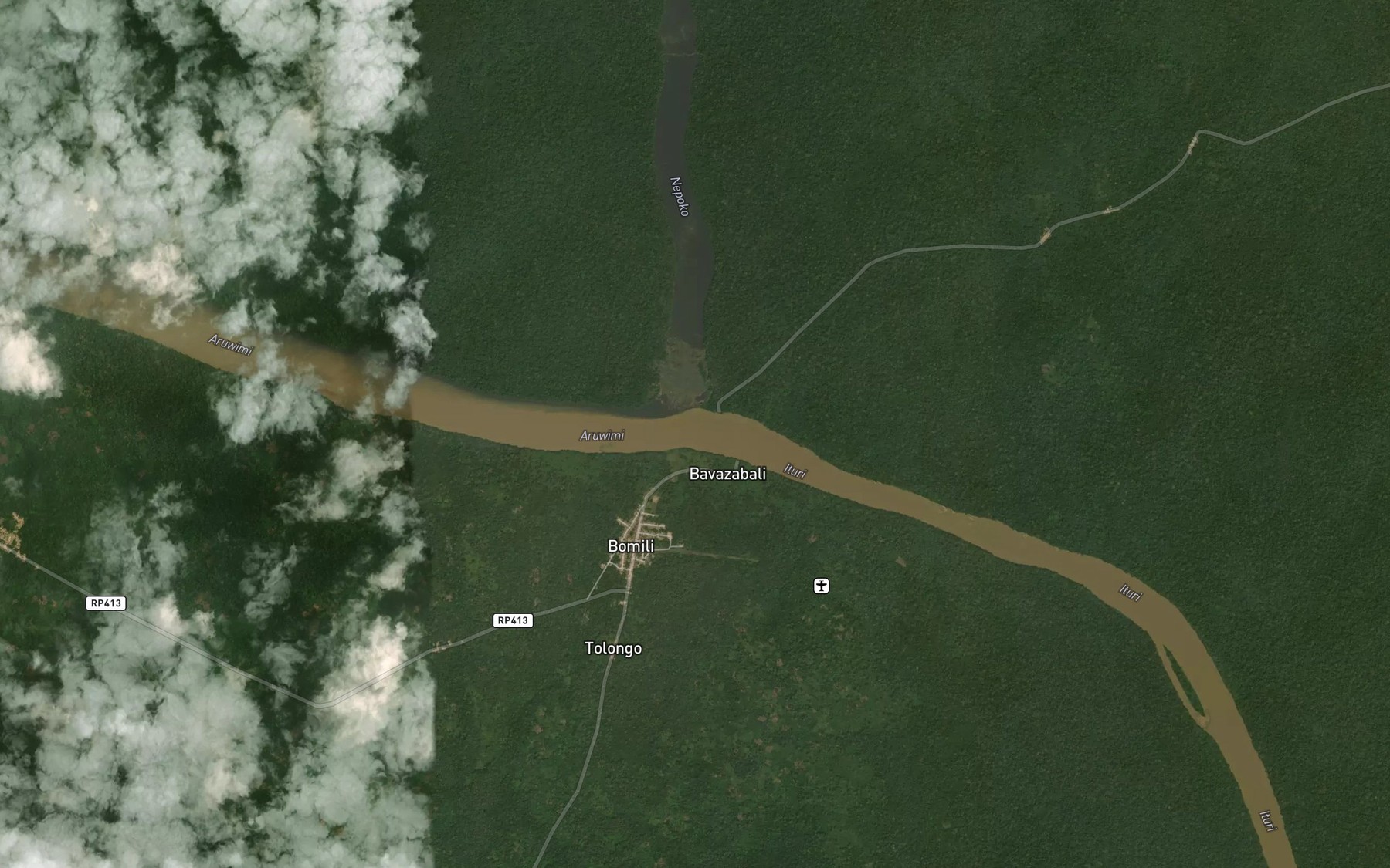 Satellite map of the Ituri