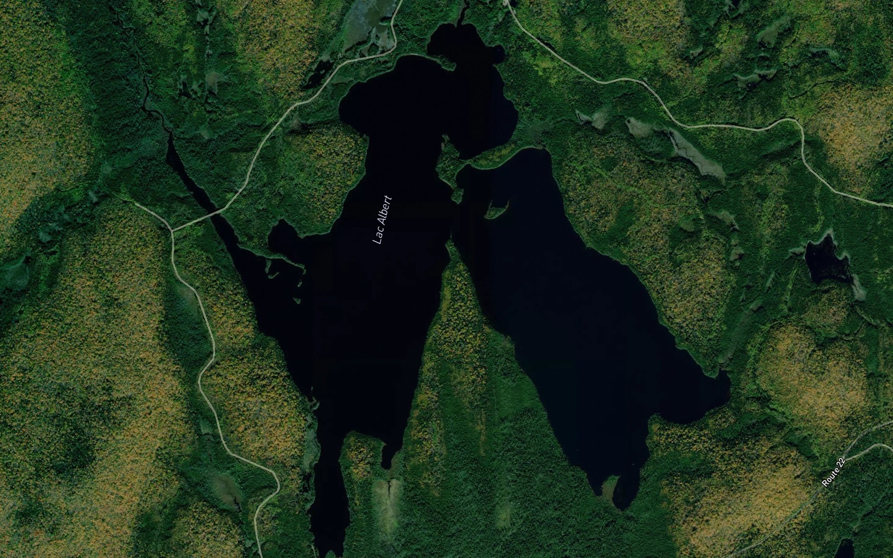 Satellite map of the Lac Albert