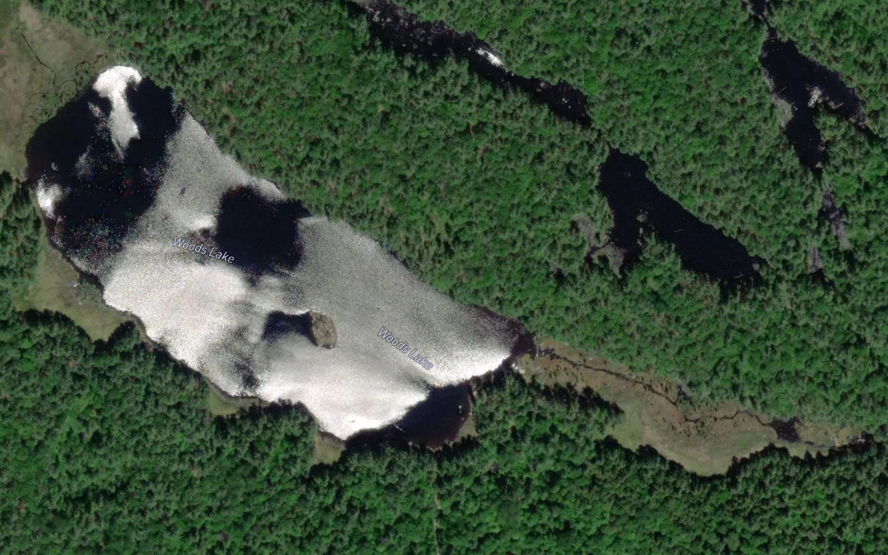 Satellite map of the Woods Lake