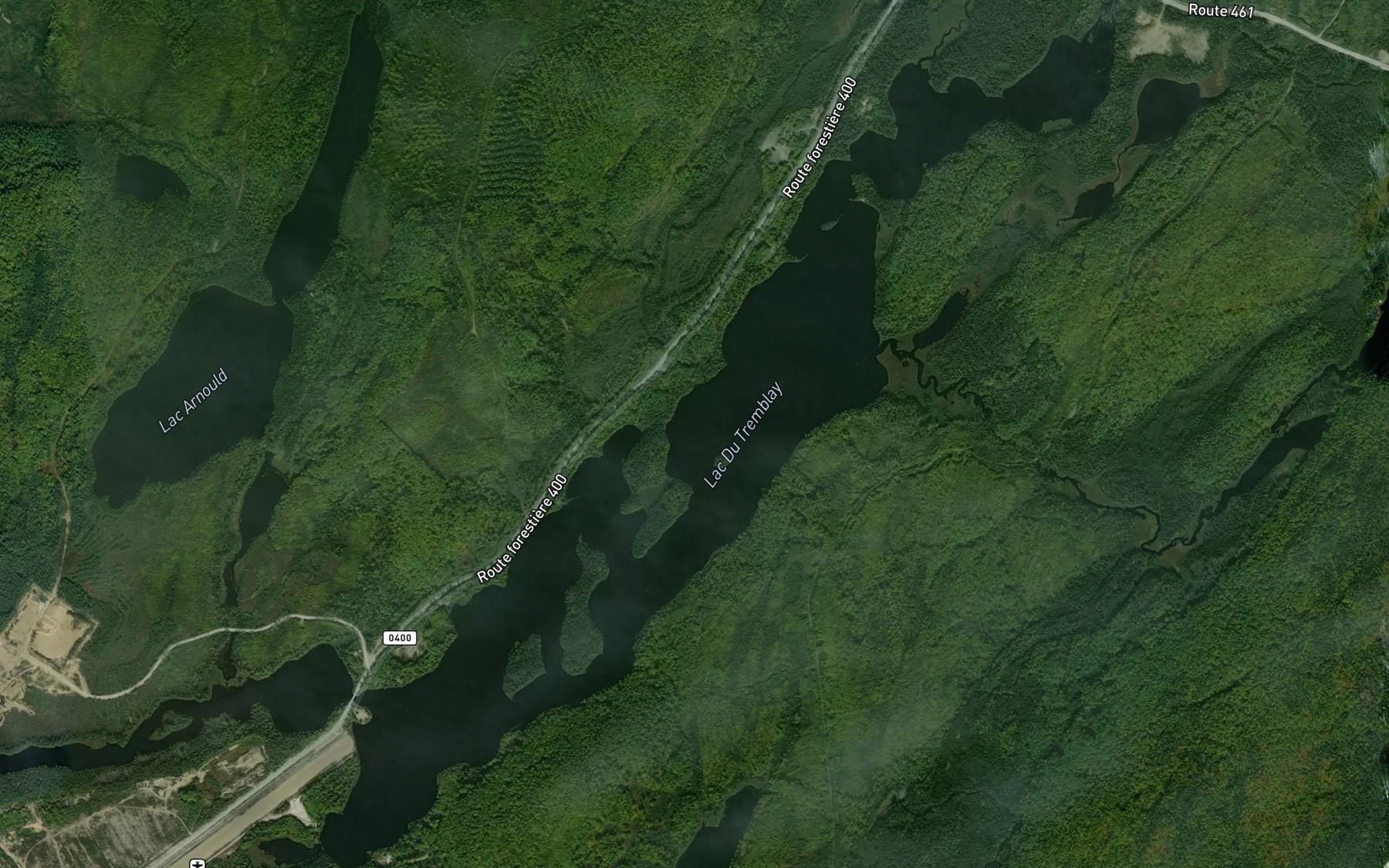 Satellite map of the Lac Du Tremblay