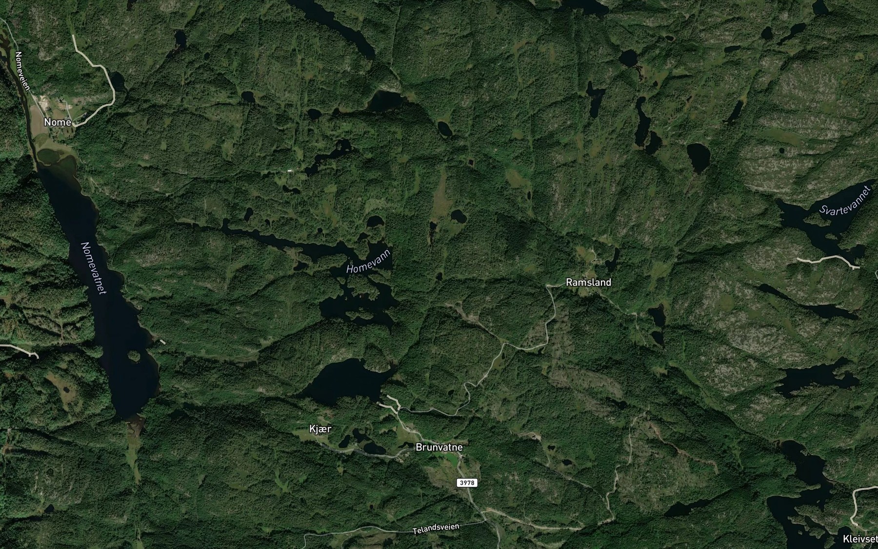 Satellite map of the Oksetjonn
