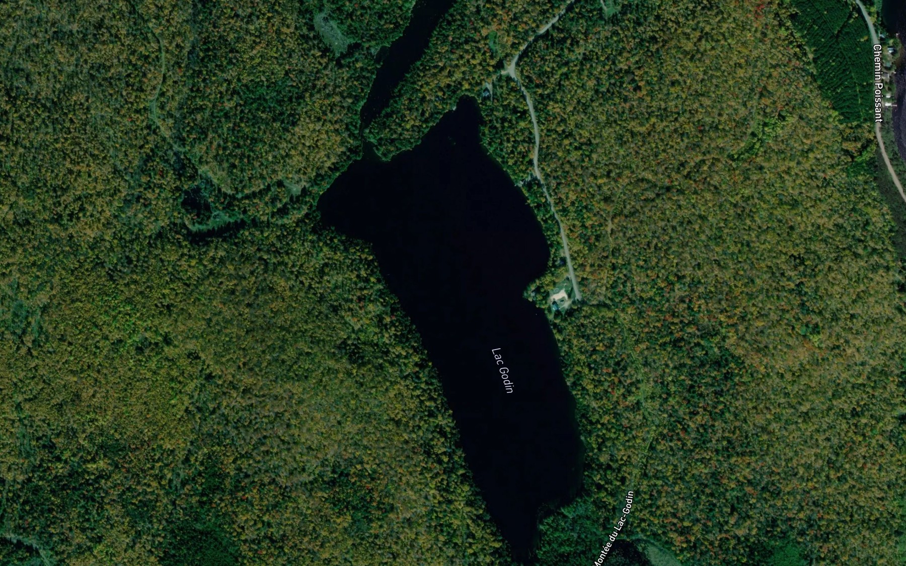 Satellite map of the Lac Godin