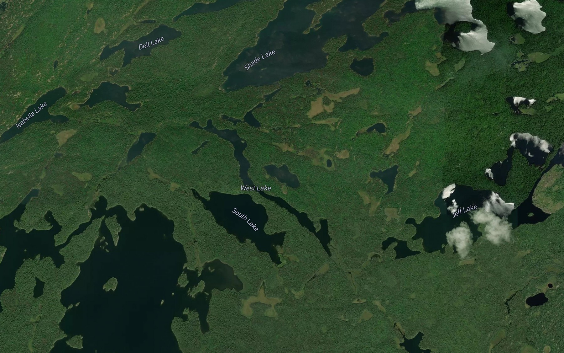 Satellite map of the West Lake