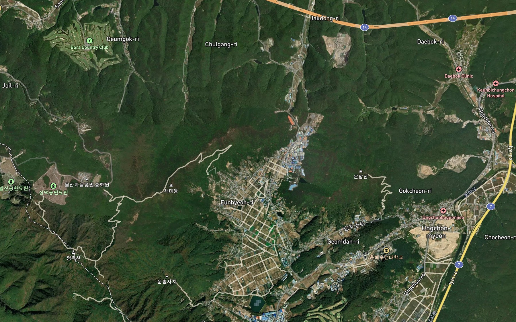 Satellite map of the Deoksansoryuji