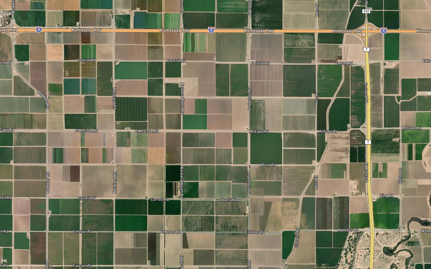 Satellite map of the Ash Fifteen Drain