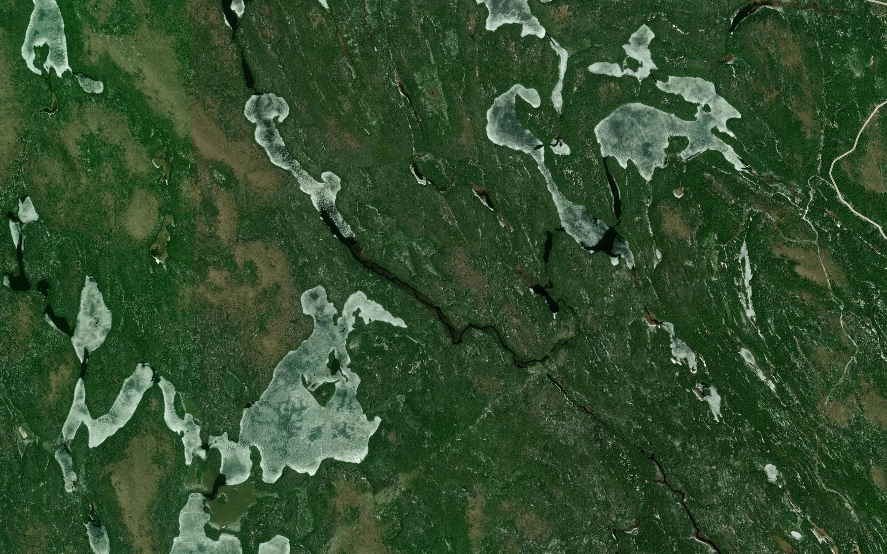 Satellite map of the Etang Agathe