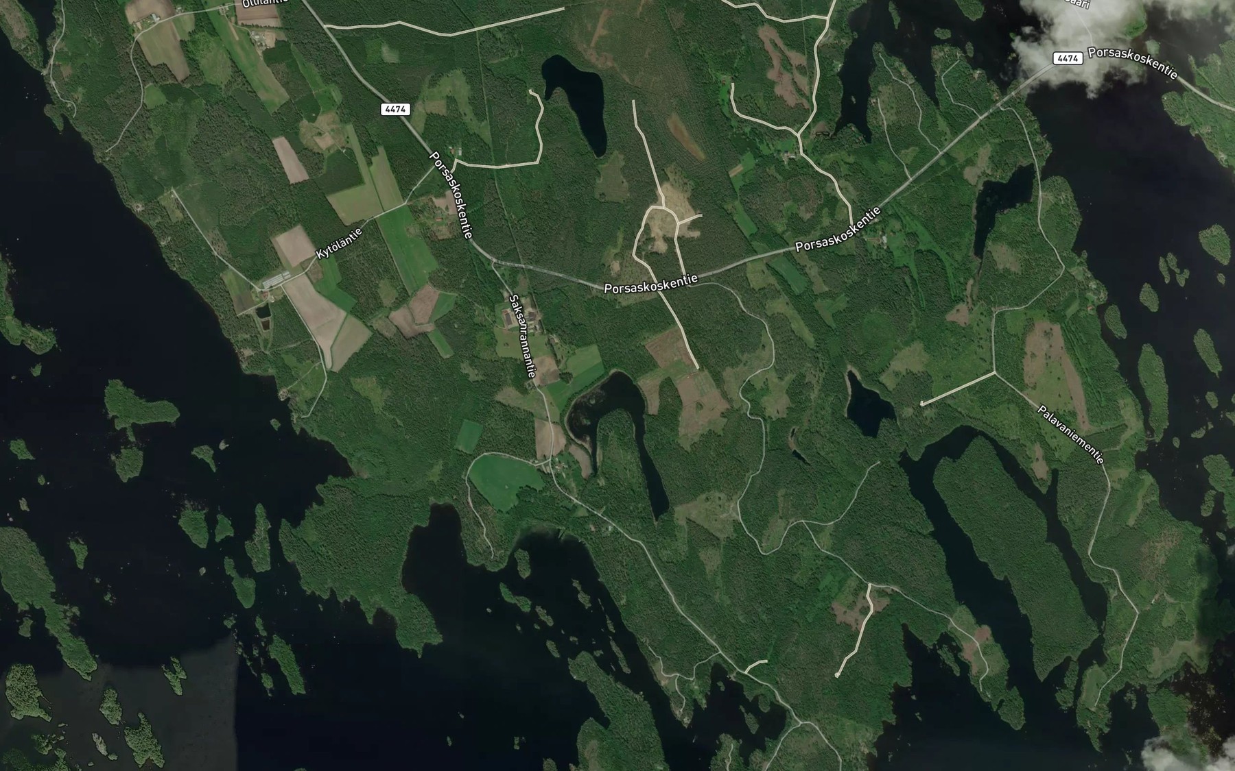 Satellite map of the Ohenlampi
