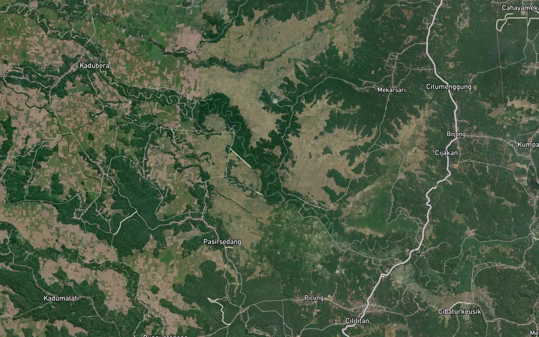 Satellite map of the Ci Lancar