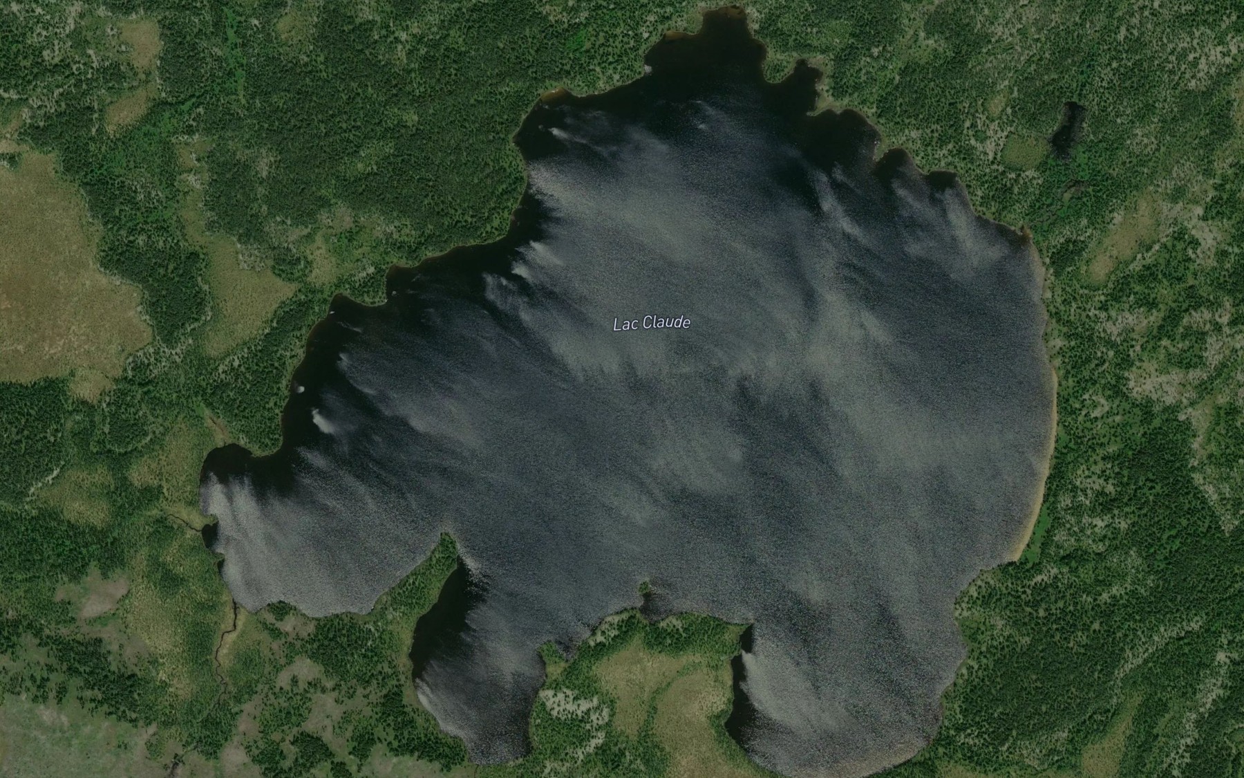 Satellite map of the Lac Claude