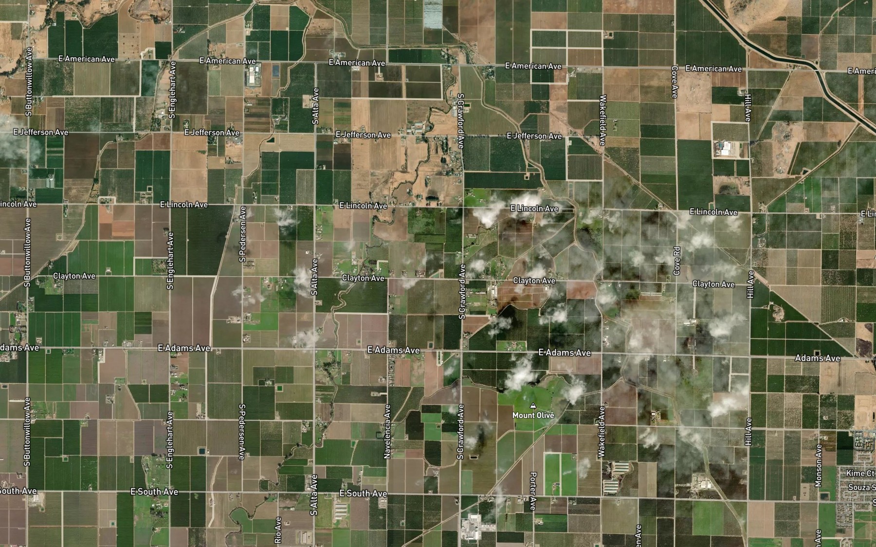 Satellite map of the Miller Ditch