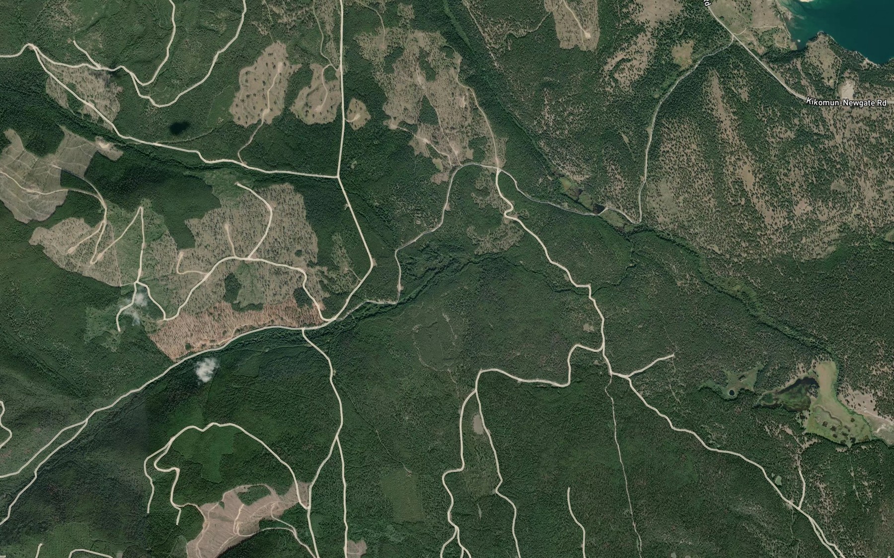 Satellite map of the Purcell Creek