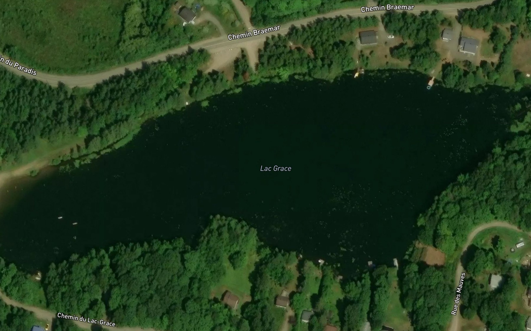 Satellite map of the Lac Grace