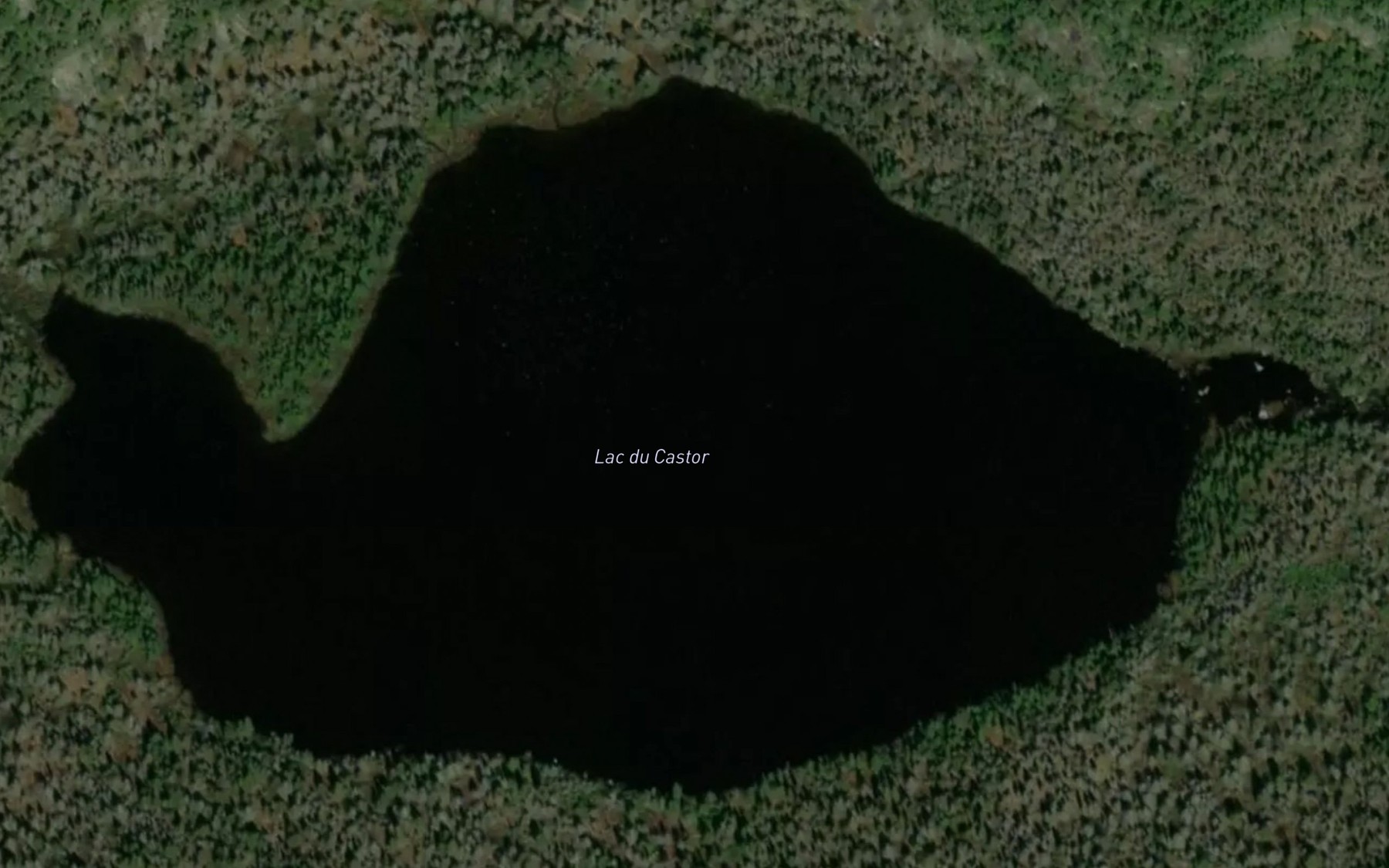 Satellite map of the Lac du Castor