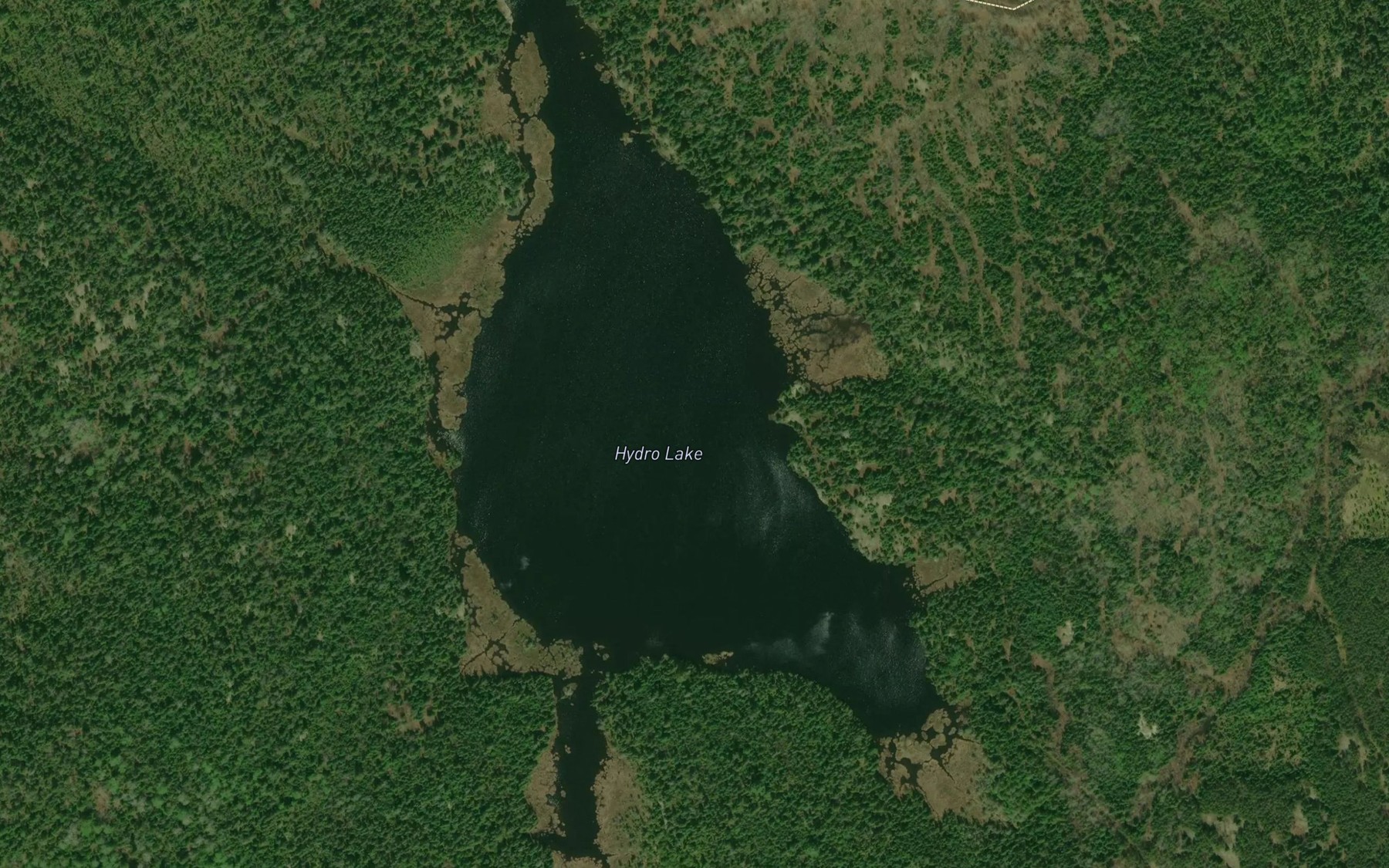Satellite map of the Hydro Lake