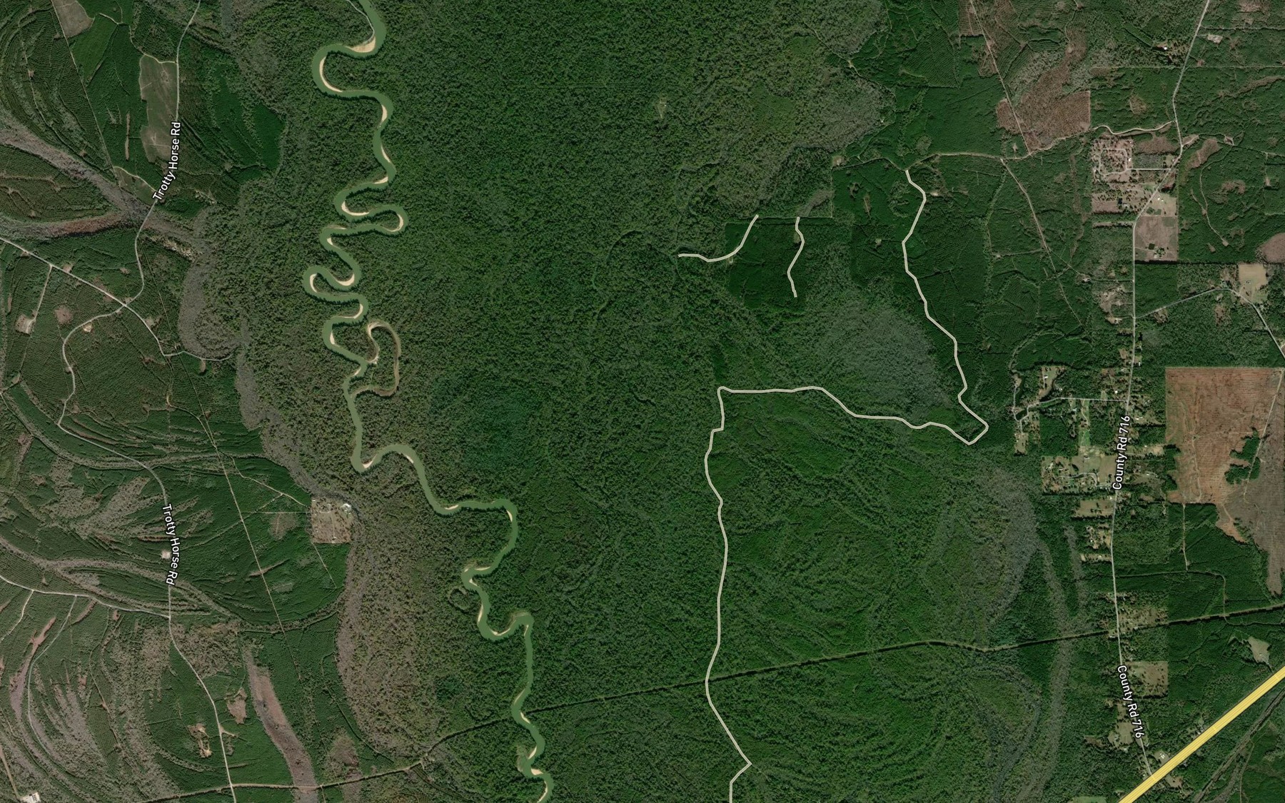 Satellite map of the Pool Stave Camp Lake