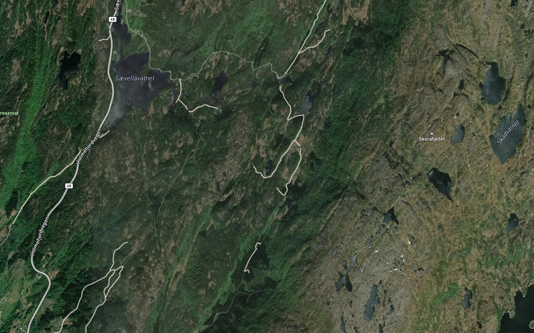 Satellite map of the Svarttjorna
