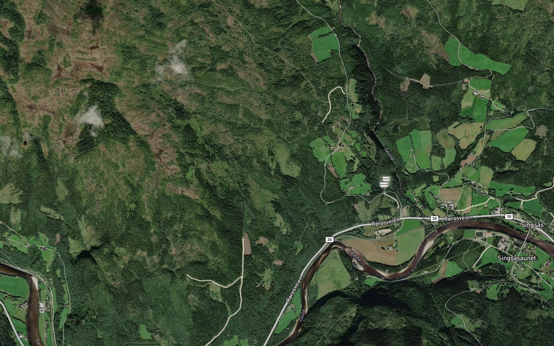 Satellite map of the Lerbekken