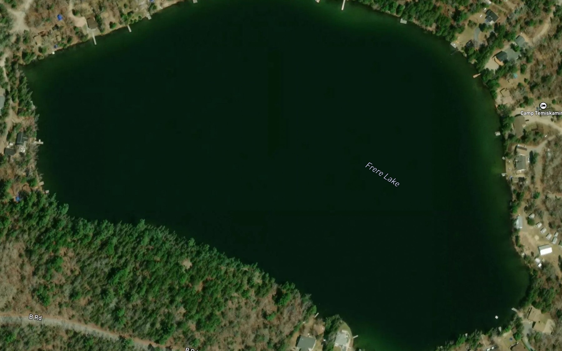 Satellite map of the Frere Lake