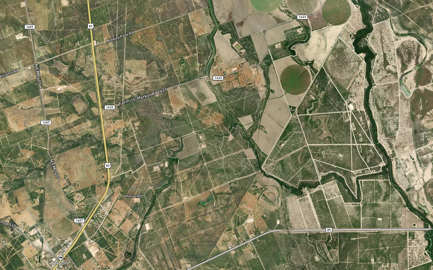 Satellite map of the Salt Creek
