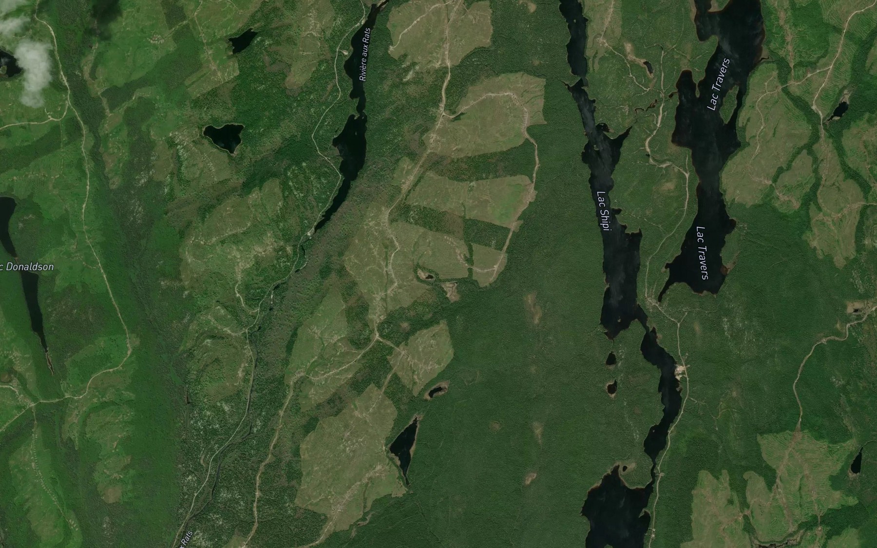 Satellite map of the Lac Anick