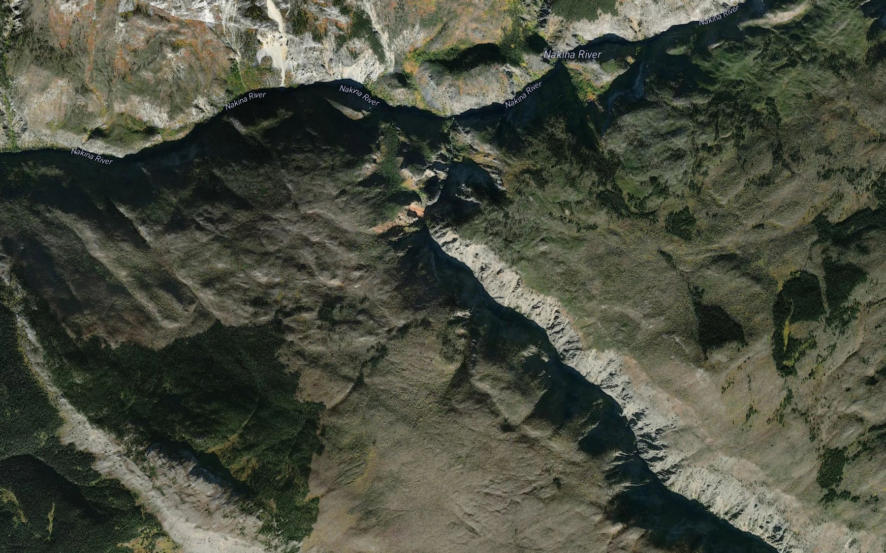 Satellite map of the Horsefeed Creek