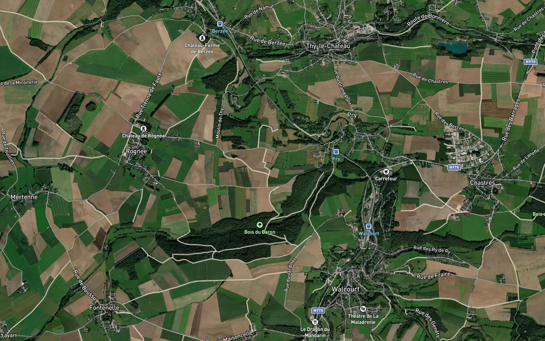 Satellite map of the Ruisseau Bois de Pry