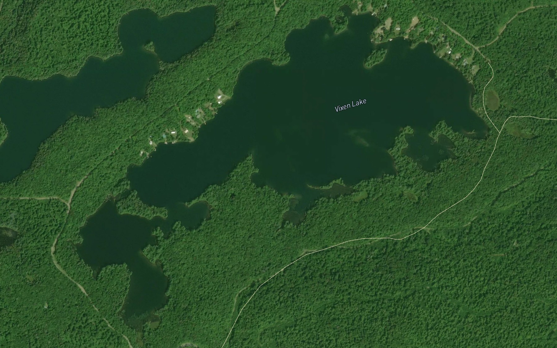 Satellite map of the Vixen Lake