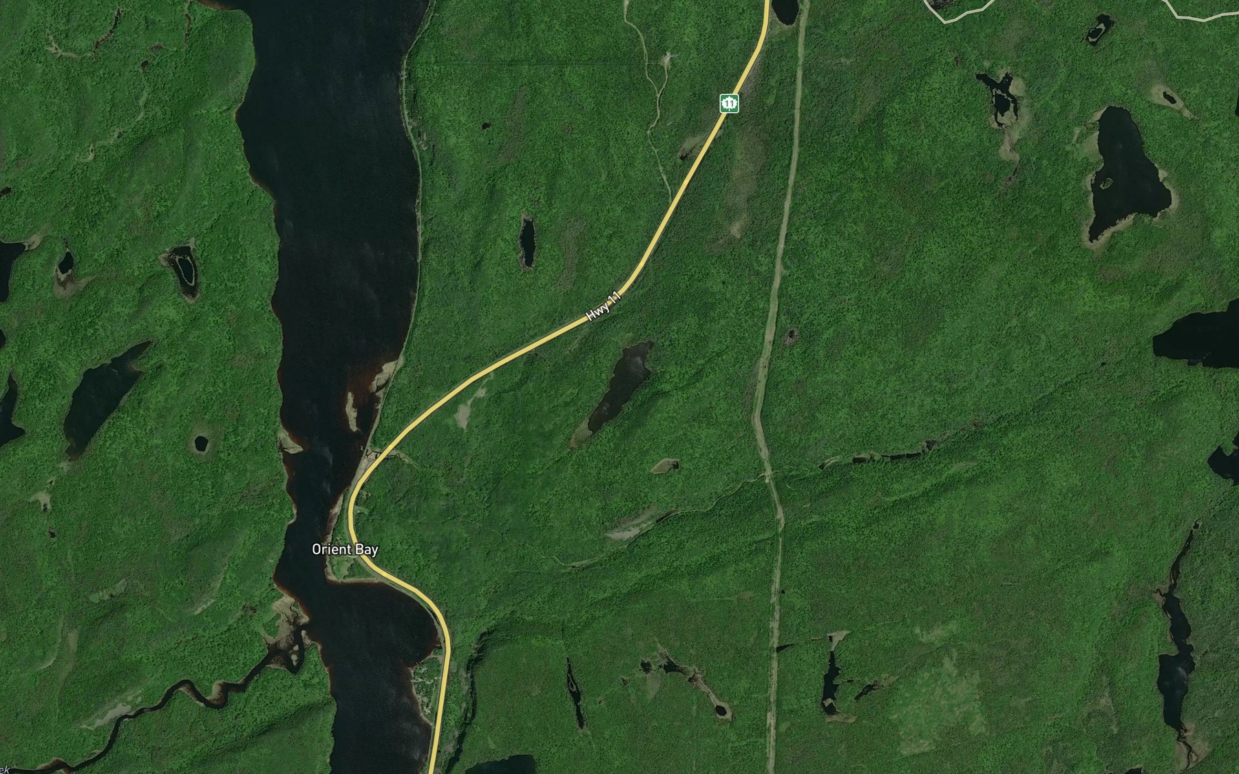 Satellite map of the Omer Lake