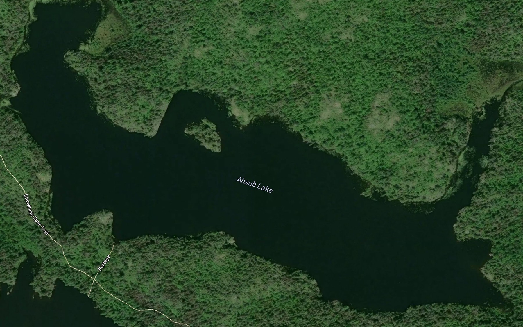 Satellite map of the Ahsub Lake