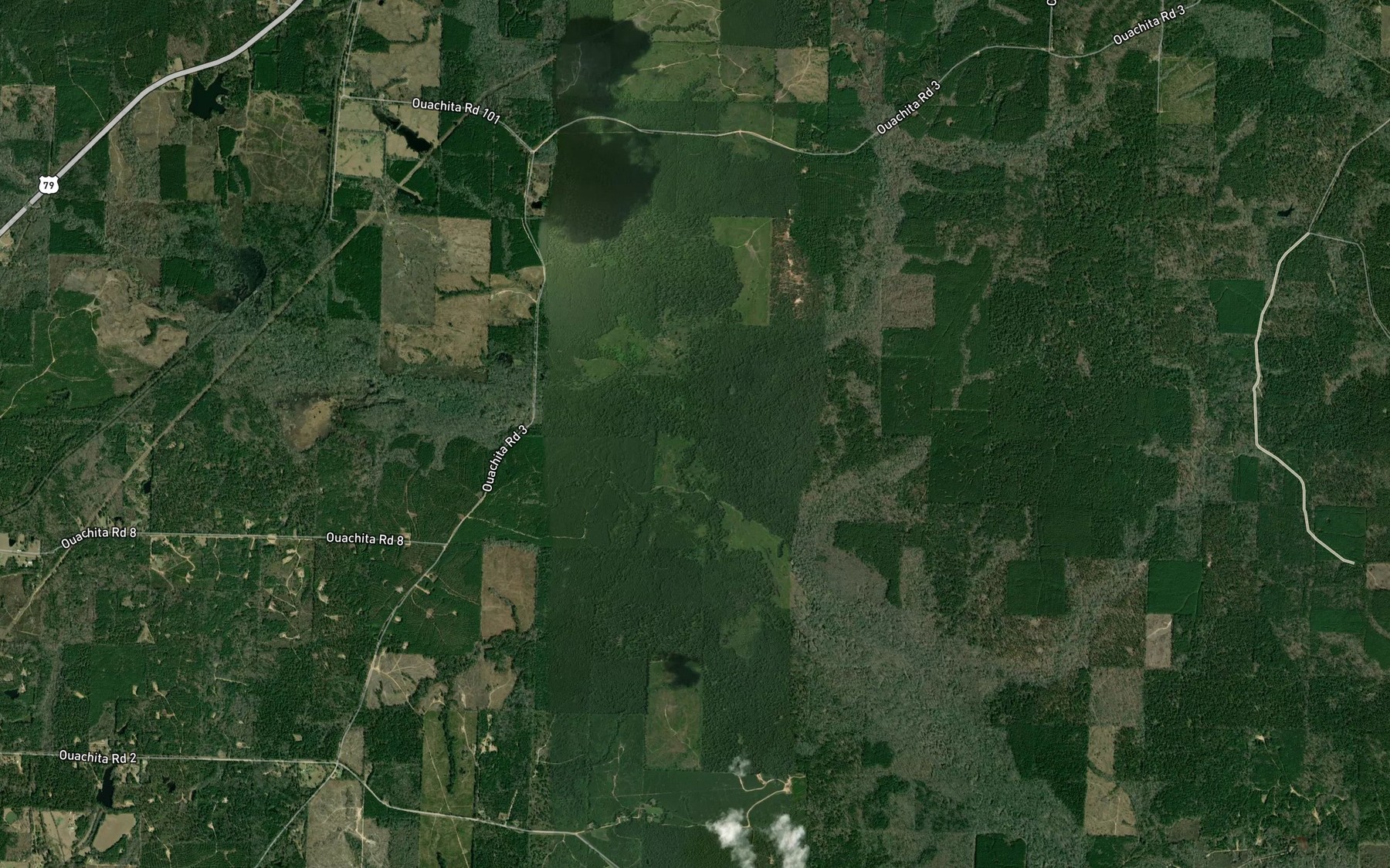 Satellite map of the Cypress Creek