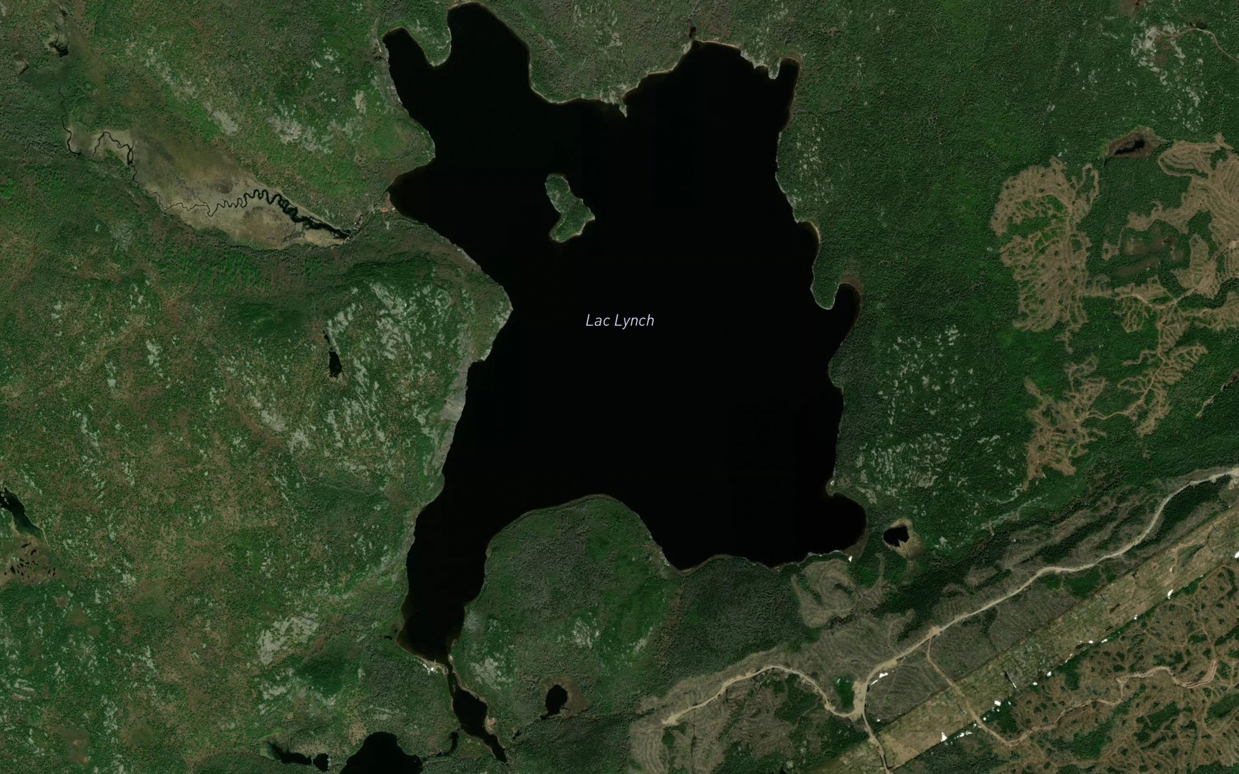 Satellite map of the Lac Lynch