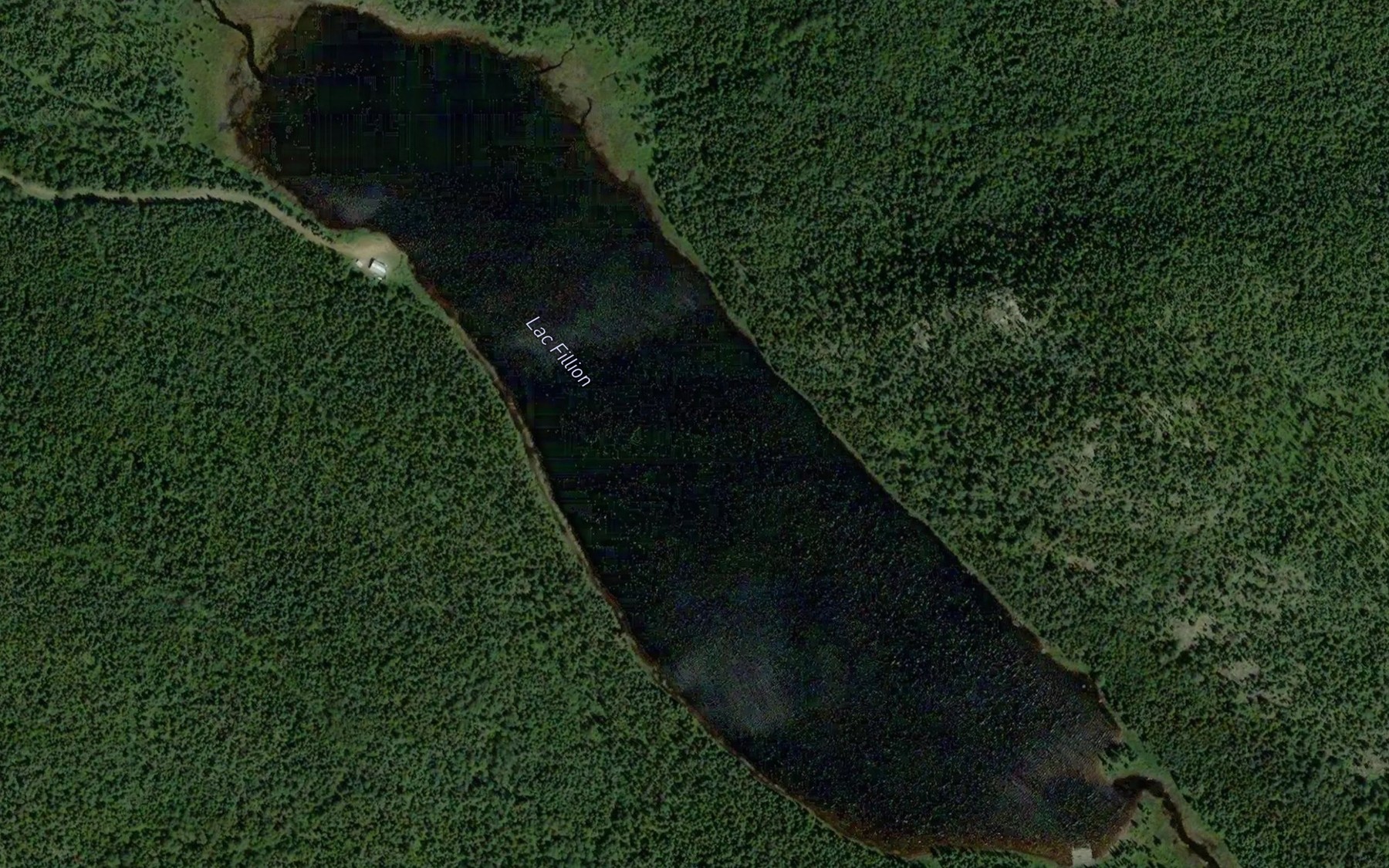 Satellite map of the Lac Fillion