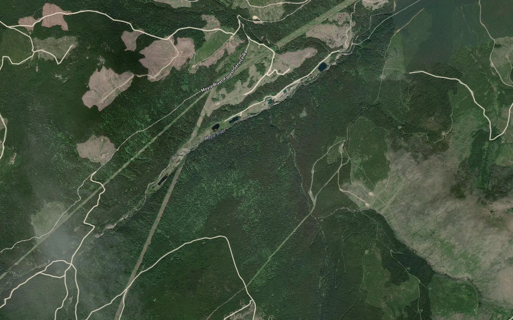 Satellite map of the McNeil Creek