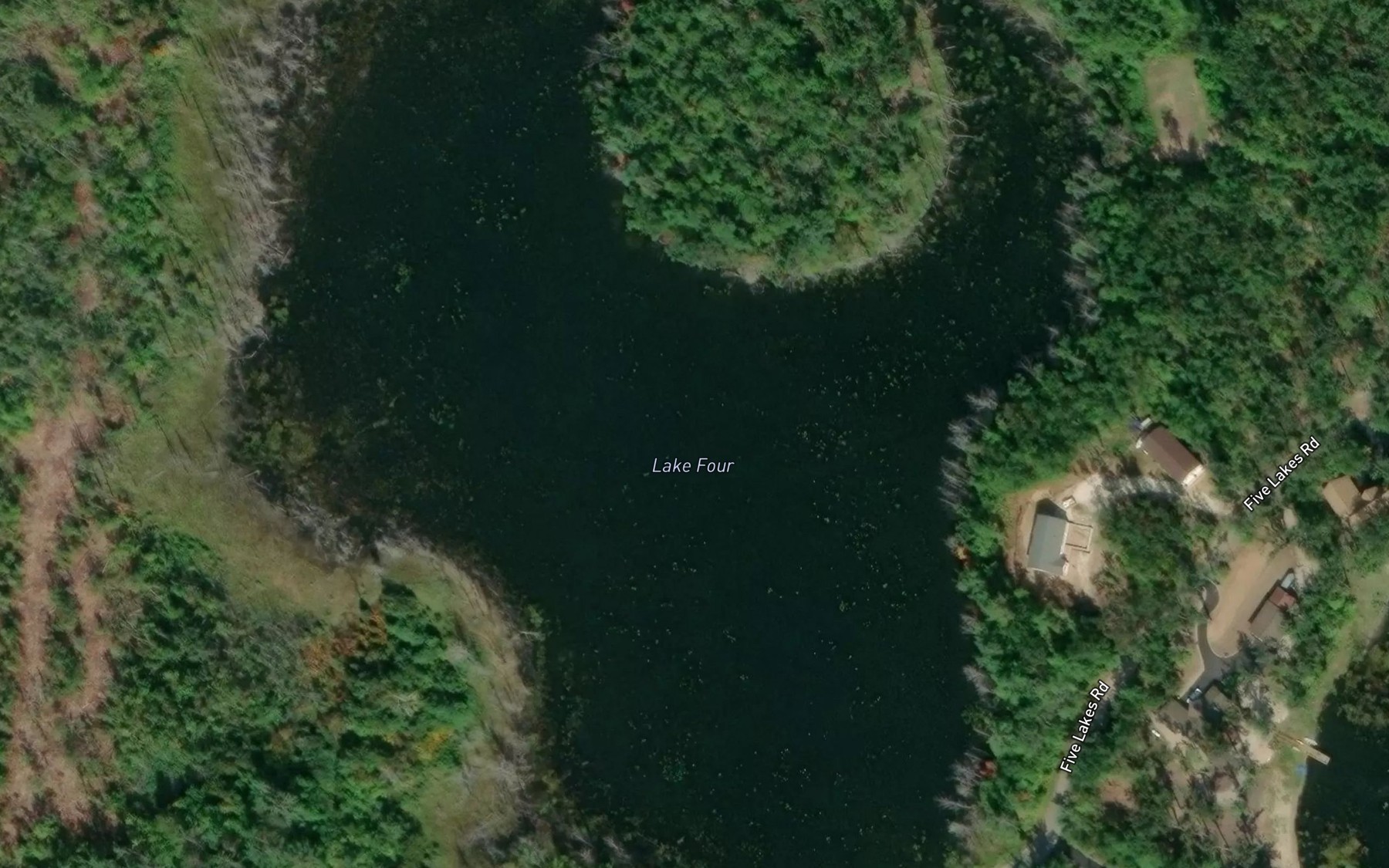 Satellite map of the Lake Four