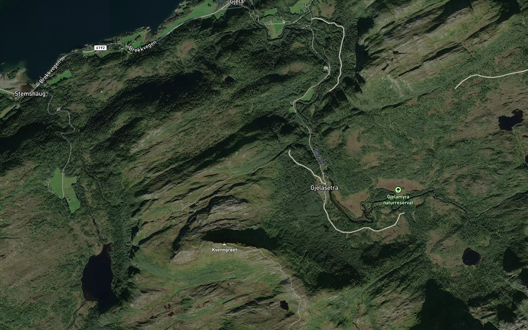 Satellite map of the Marikollbekken
