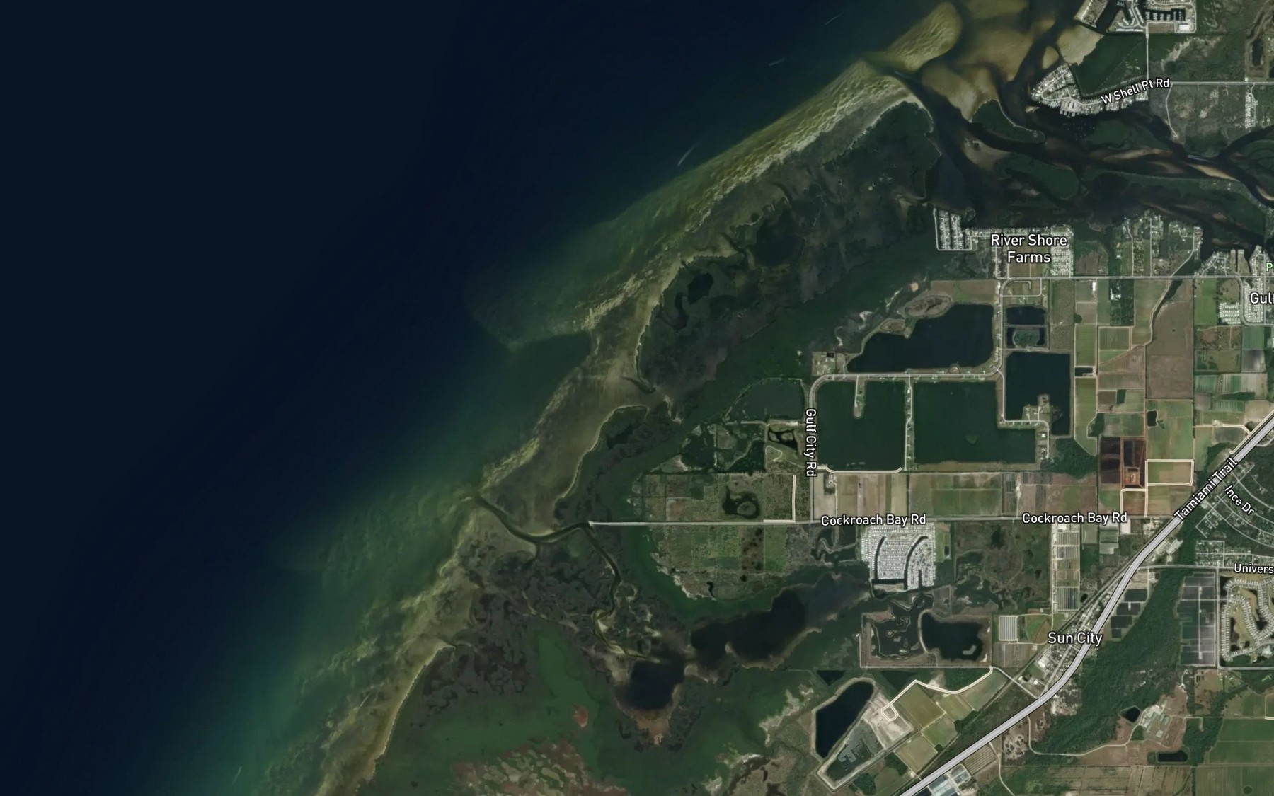 Satellite map of the Big Pass