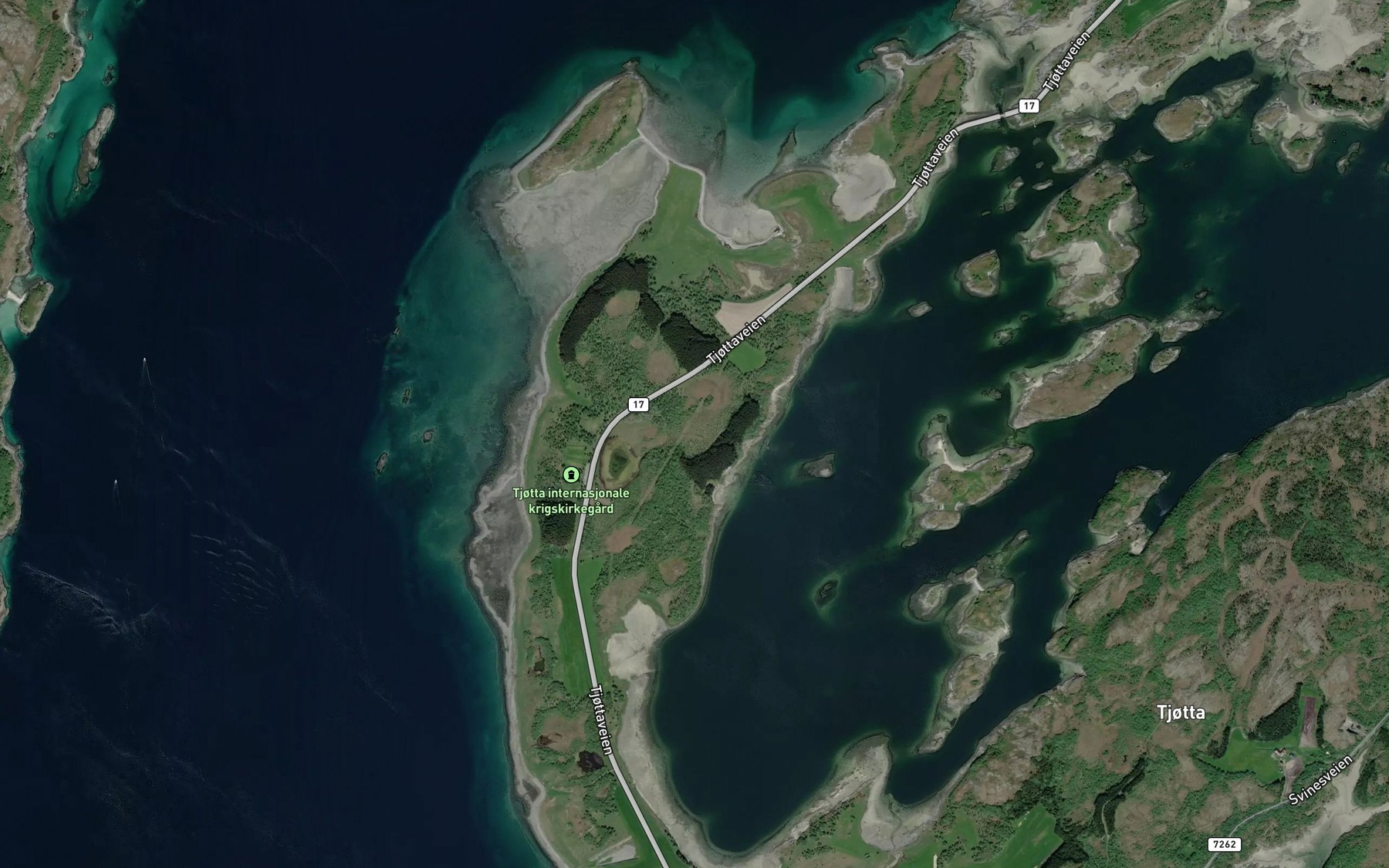 Satellite map of the Moybekken