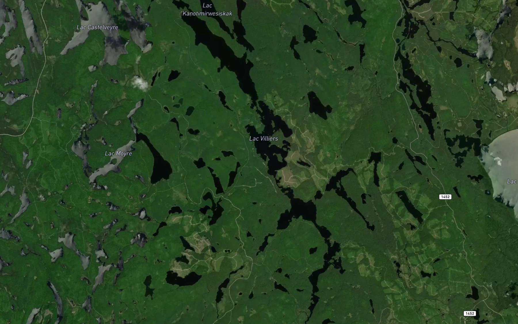 Satellite map of the Lac Villiers