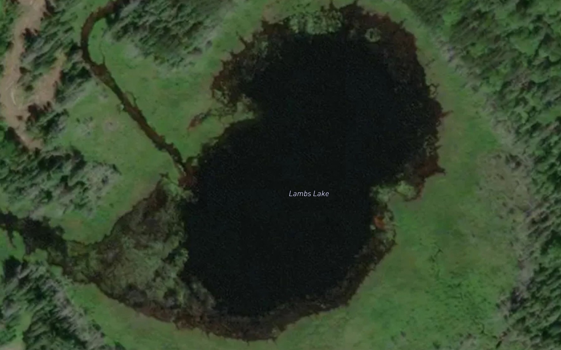 Satellite map of the Lambs Lake