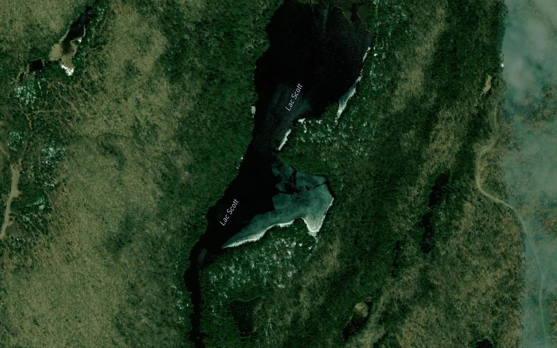 Satellite map of the Lac Scott