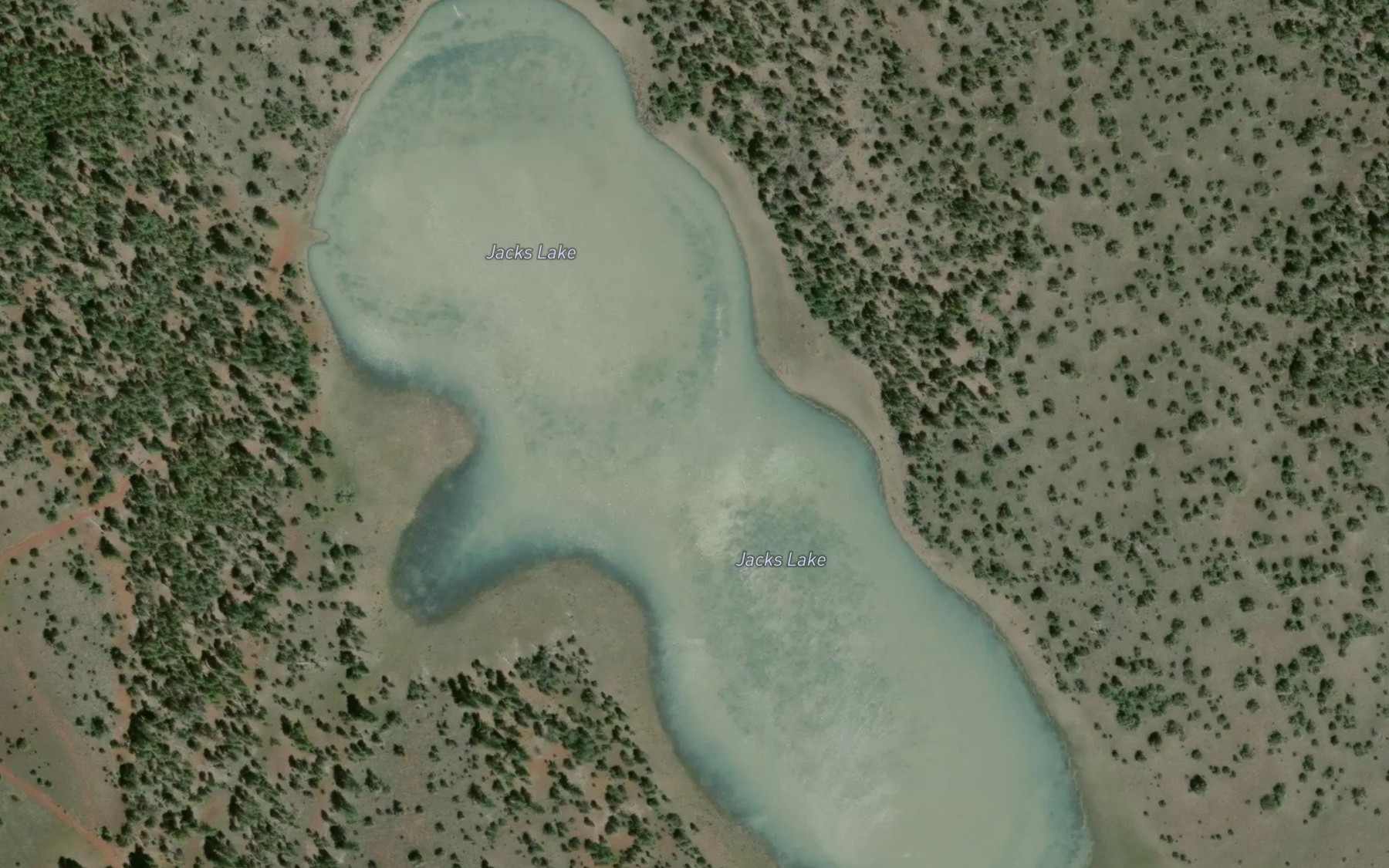 Satellite map of the Jacks Lake