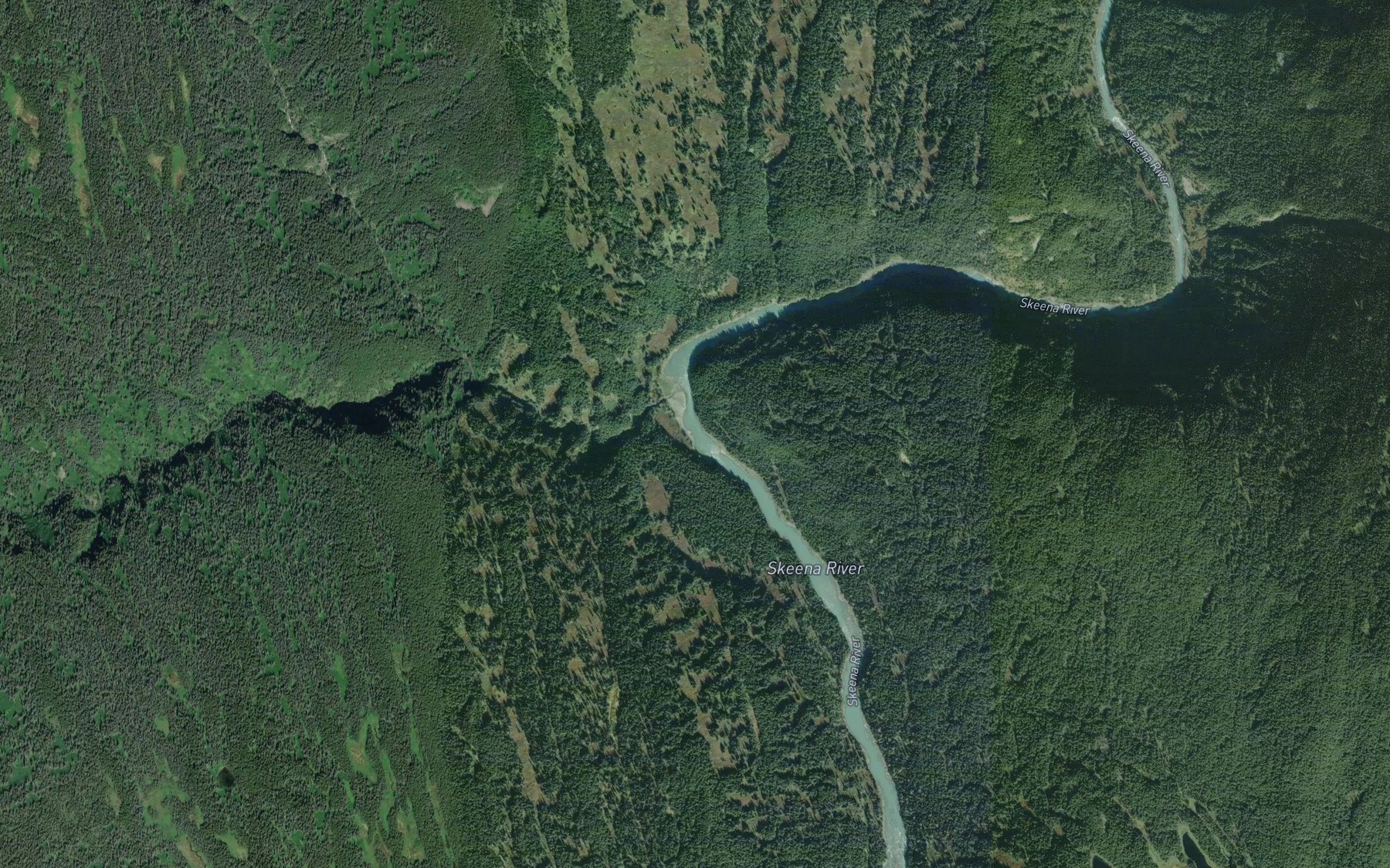 Satellite map of the Poison Creek