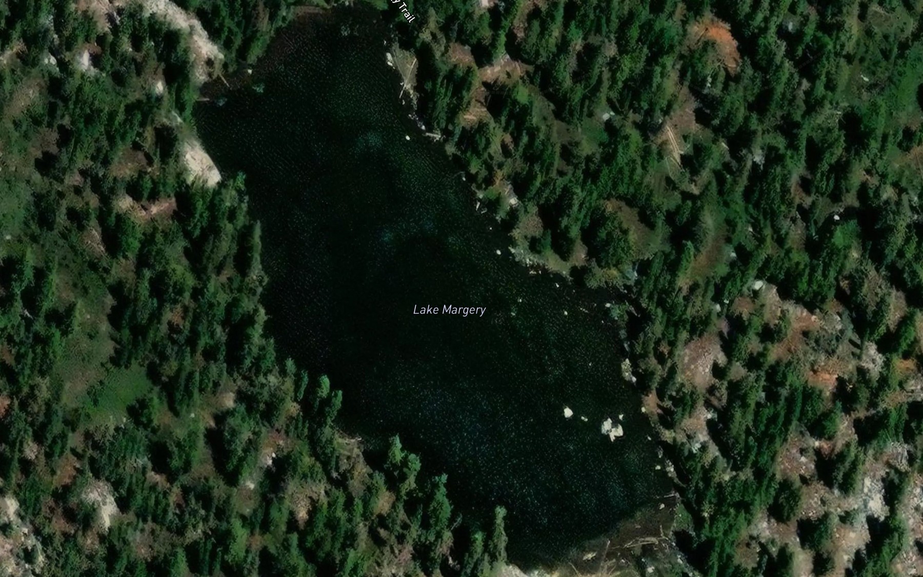 Satellite map of the Lake Margery