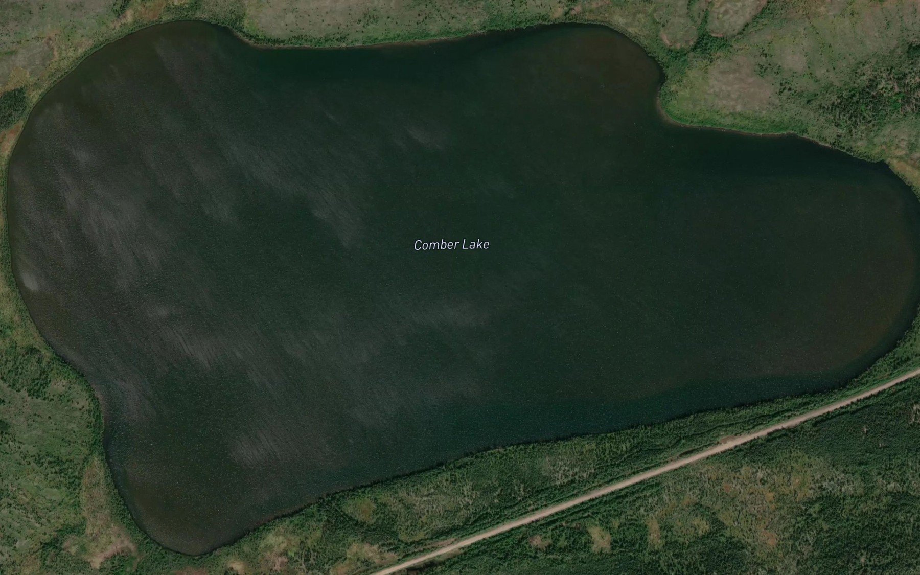 Satellite map of the Comber Lake
