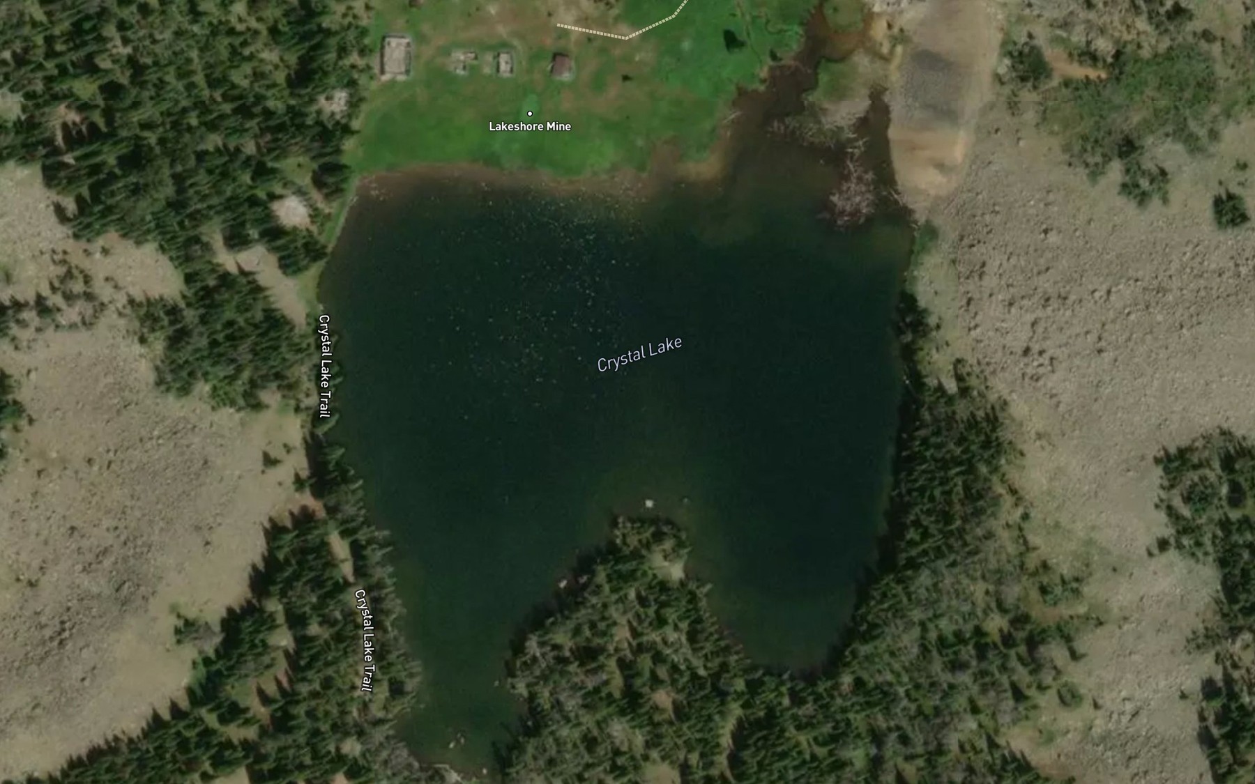 Satellite map of the Crystal Lake