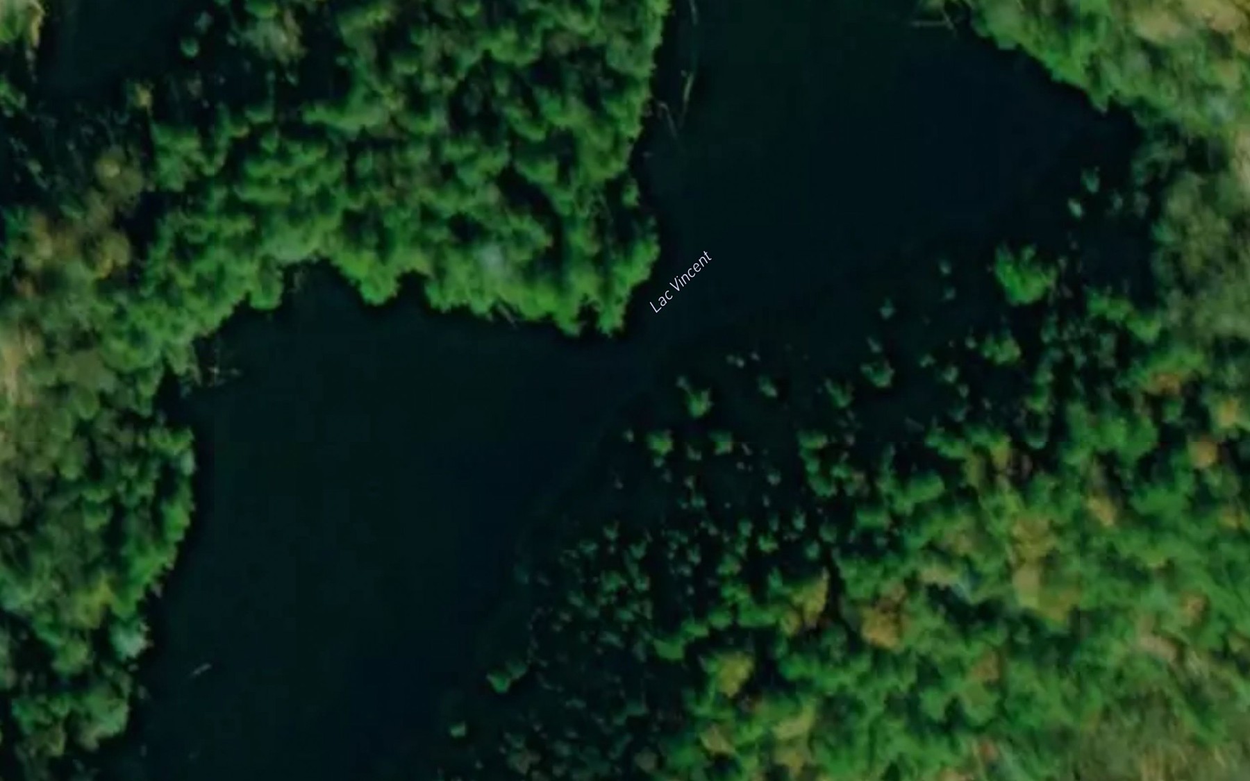 Satellite map of the Lac Twin