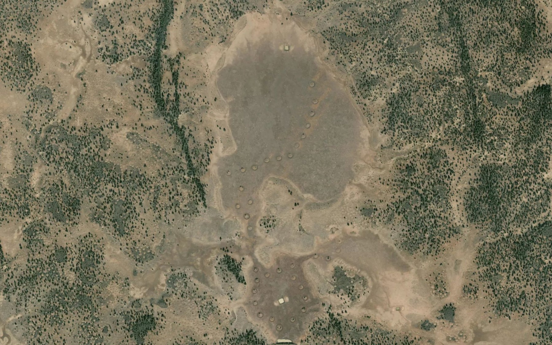 Satellite map of the Dead Horse Reservoir