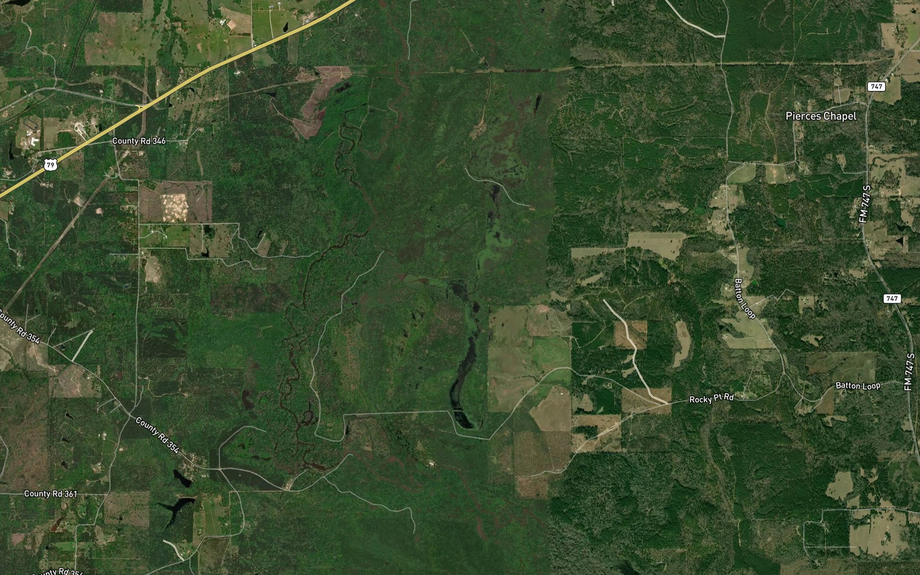 Satellite map of the Twin Lakes