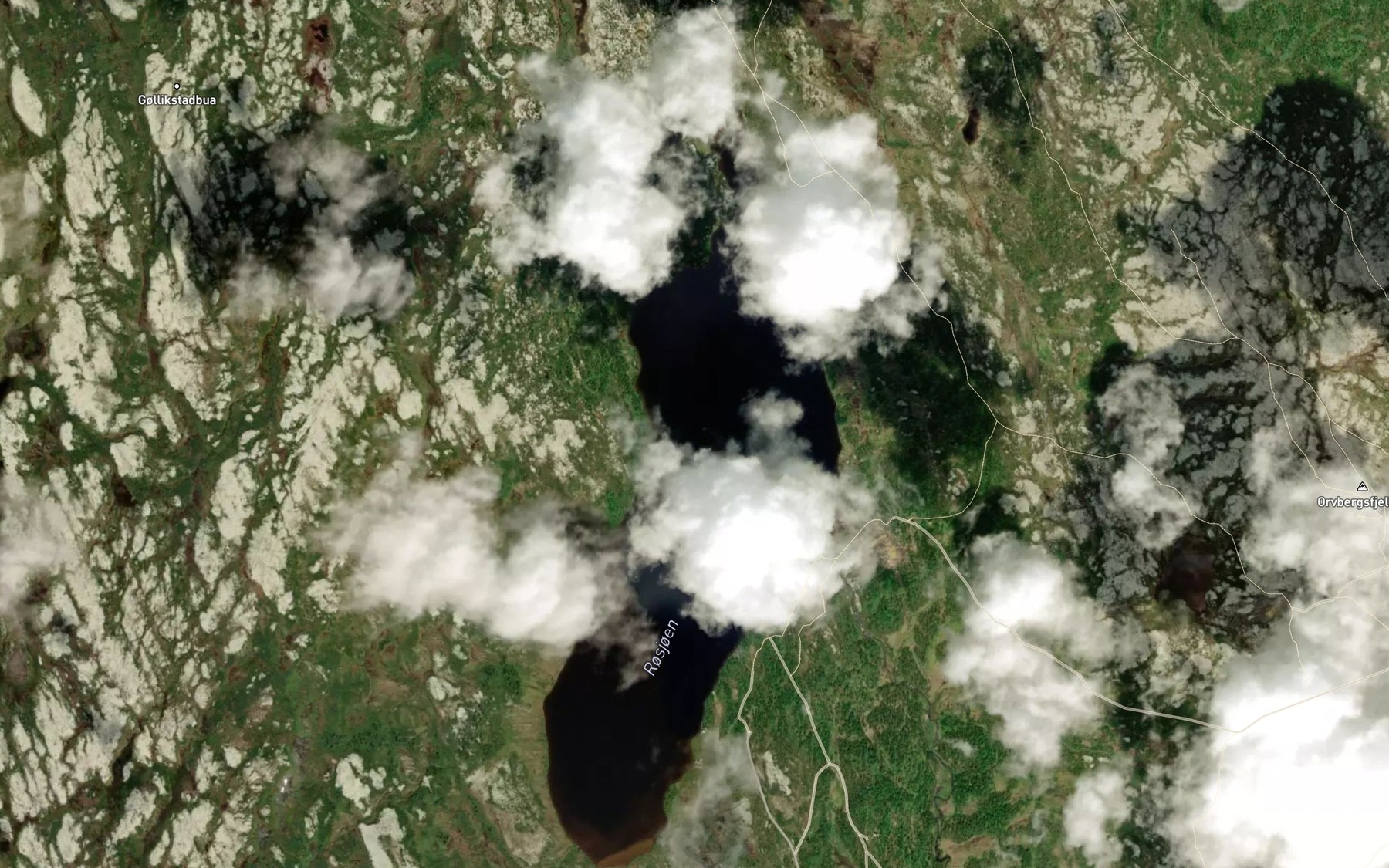 Satellite map of the Rosjoen