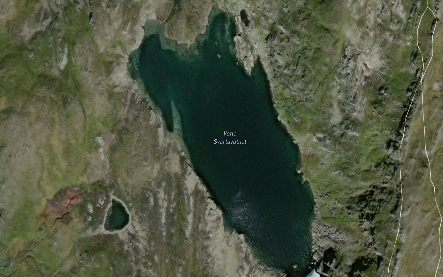 Satellite map of the Svartavatnet,vetle